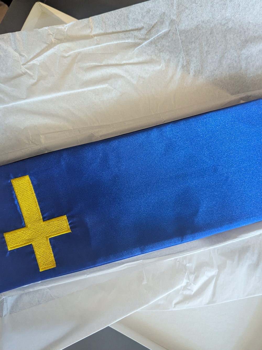 Swedish flag Graduation Sash